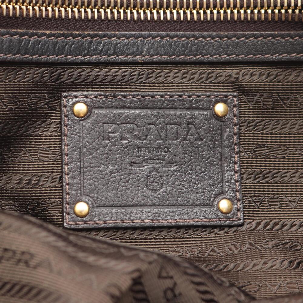 Bulk Prada Tote Bag Canvas Leather Brown View 3